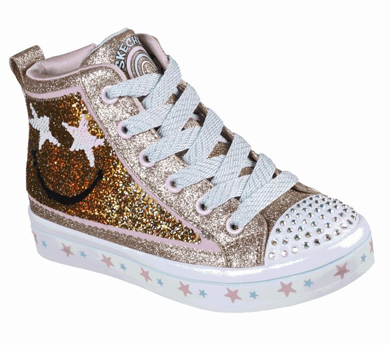 Skechers Flip Kicks: Twi-Lite 2.0 - Smile Bright - Girls Sneakers Gold/Multicolor [AU-DC0780]